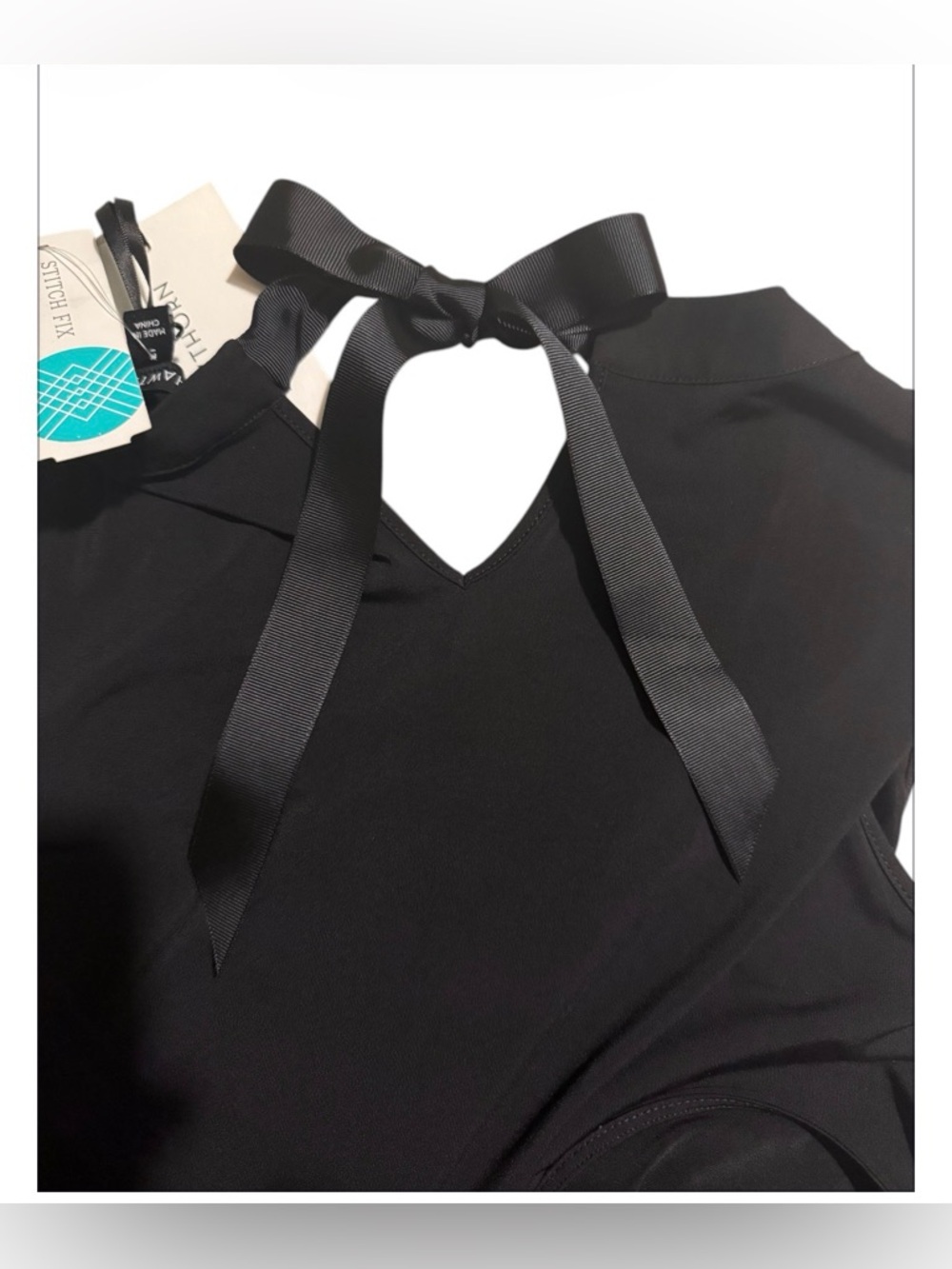 41 Hawthorn Black Sleeveless Twist-Front Camisole - Picture 7 of 7
